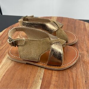 Bonbon bronze metallic sandals sz 24 toddler girl sz 8